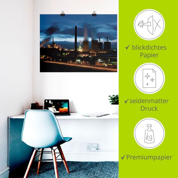 Poster von UtArt Duisburg- Dehoga blaue Stunde - ARTland Poster von UtArt Duisburg- Dehoga blaue Stunde Kunstdrucke & Poster