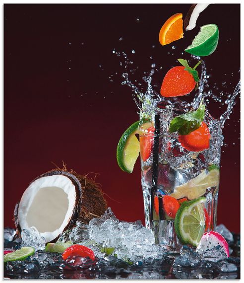 Glas-Küchenrückwand von Lukas Gojda Frischer Fruchtcocktail II - ARTland Glas-Küchenrückwand von Lukas Gojda Frischer Fruchtcocktail II Küchenrückwände & Spritzschutz