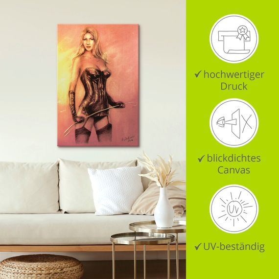 Leinwandbild auf Keilrahmen von Marita Zacharias Sexy Domina - ARTland Leinwandbild auf Keilrahmen von Marita Zacharias Sexy Domina Leinwandbilder