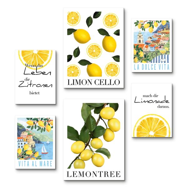 Leinwandbilder Set von Jule Jenaya Jackson Mediterrane Zitronen - ARTland Leinwandbilder Set von Jule Jenaya Jackson Mediterrane Zitronen Leinwandbilder