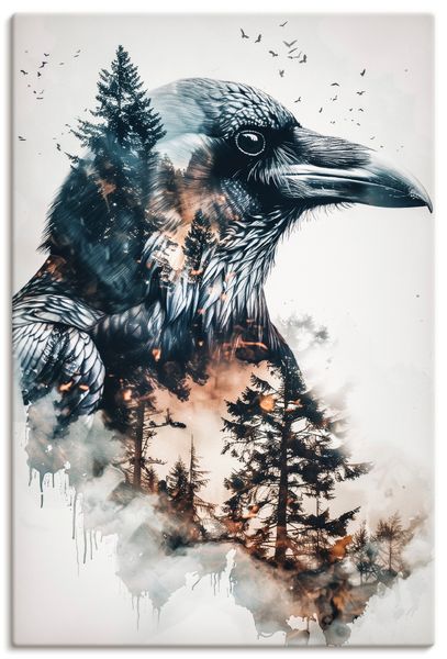 Leinwandbild von Steffen Gierok Rabe - ARTland Leinwandbild von Steffen Gierok Rabe