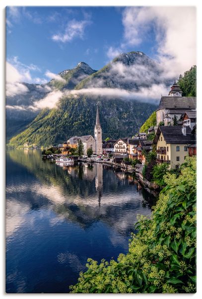 Leinwandbild von Achim Thomae Sommer in Hallstatt im Salzkammergut - ARTland Leinwandbild von Achim Thomae Sommer in Hallstatt im Salzkammergut
