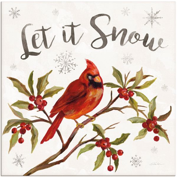 Leinwandbild von Silvia Vassileva Cardinal Christmas IV - ARTland Leinwandbild von Silvia Vassileva Cardinal Christmas IV