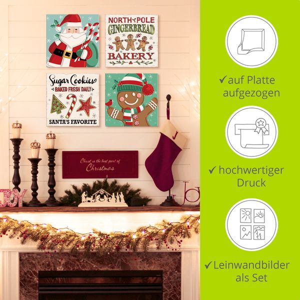 Leinwandbilder Set von Anne Tavoletti Festliche Weihnachten - ARTland Leinwandbilder Set von Anne Tavoletti Festliche Weihnachten Leinwandbilder