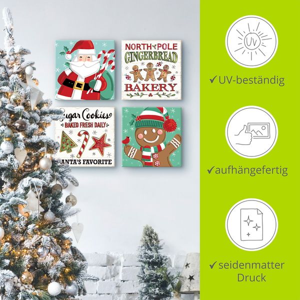 Leinwandbilder Set von Anne Tavoletti Festliche Weihnachten - ARTland Leinwandbilder Set von Anne Tavoletti Festliche Weihnachten Leinwandbilder