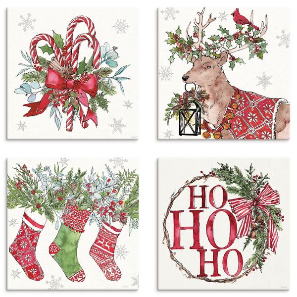 Leinwandbilder Set von Anne Tavoletti Zeichen der Jahreszeit - ARTland Leinwandbilder Set von Anne Tavoletti Zeichen der Jahreszeit