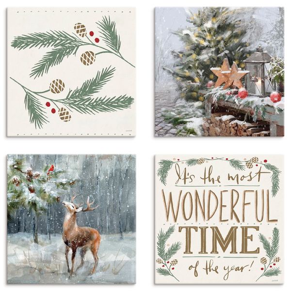 Leinwandbilder Set von Anne Tavoletti Danhui Na Sue Schlabach Wundervolle Weihnachtszeit - ARTland Leinwandbilder Set von Anne Tavoletti Danhui Na Sue Schlabach Wundervolle Weihnachtszeit