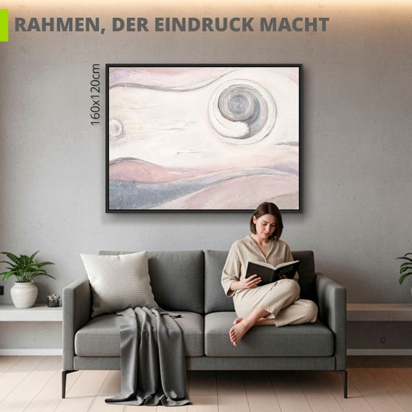 Leinwandbild gerahmt mit Schattenfugenleiste von A. Hecht Sand-Pastell I - Abstrakt - ARTland Leinwandbild gerahmt mit Schattenfugenleiste von A. Hecht Sand-Pastell I - Abstrakt Bilder mit Rahmen