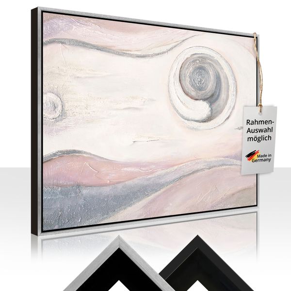 Leinwandbild gerahmt mit Schattenfugenleiste von A. Hecht Sand-Pastell I - Abstrakt - ARTland Leinwandbild gerahmt mit Schattenfugenleiste von A. Hecht Sand-Pastell I - Abstrakt