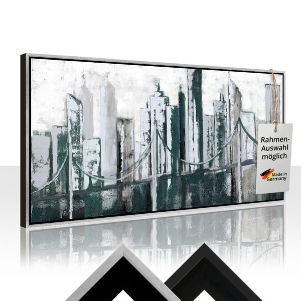 Leinwandbild gerahmt mit Schattenfugenleiste von Marie Lou Skyline - ARTland Leinwandbild gerahmt mit Schattenfugenleiste von Marie Lou Skyline