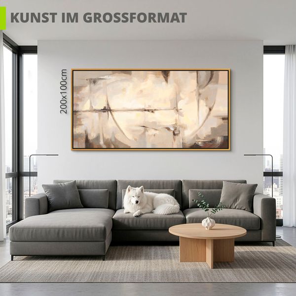 Leinwandbild gerahmt mit Schattenfugenleiste von A. S. Vanilla Landscape II - ARTland Leinwandbild gerahmt mit Schattenfugenleiste von A. S. Vanilla Landscape II Bilder mit Rahmen