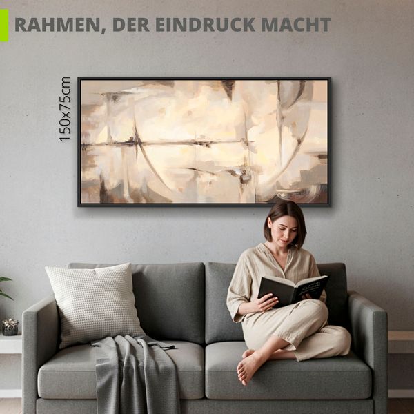Leinwandbild gerahmt mit Schattenfugenleiste von A. S. Vanilla Landscape II - ARTland Leinwandbild gerahmt mit Schattenfugenleiste von A. S. Vanilla Landscape II Bilder mit Rahmen