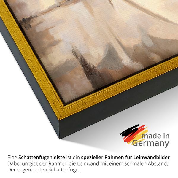 Leinwandbild gerahmt mit Schattenfugenleiste von A. S. Vanilla Landscape II - ARTland Leinwandbild gerahmt mit Schattenfugenleiste von A. S. Vanilla Landscape II Bilder mit Rahmen