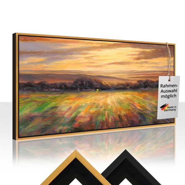 Leinwandbild gerahmt mit Schattenfugenleiste von A. Heins Abendsonne - ARTland Leinwandbild gerahmt mit Schattenfugenleiste von A. Heins Abendsonne
