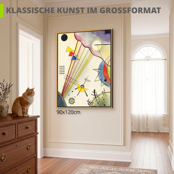 Leinwandbild gerahmt mit Schattenfugenleiste von Wassily Kandinsky Deutliche Verbindung. 1925 - ARTland Leinwandbild gerahmt mit Schattenfugenleiste von Wassily Kandinsky Deutliche Verbindung. 1925 Bilder mit Rahmen