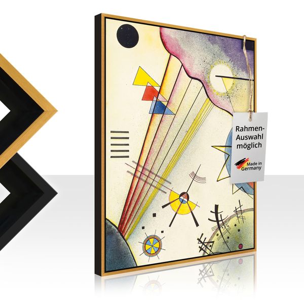 Leinwandbild gerahmt mit Schattenfugenleiste von Wassily Kandinsky Deutliche Verbindung. 1925 - ARTland Leinwandbild gerahmt mit Schattenfugenleiste von Wassily Kandinsky Deutliche Verbindung. 1925
