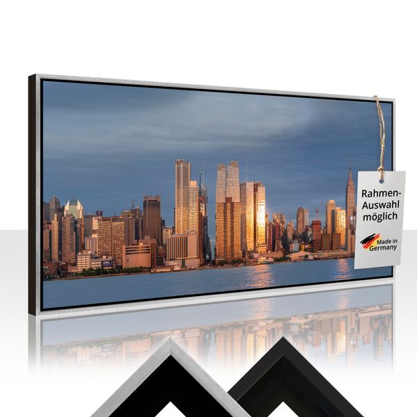 Leinwandbild gerahmt mit Schattenfugenleiste von Kurt Krause New York Skyline - ARTland Leinwandbild gerahmt mit Schattenfugenleiste von Kurt Krause New York Skyline
