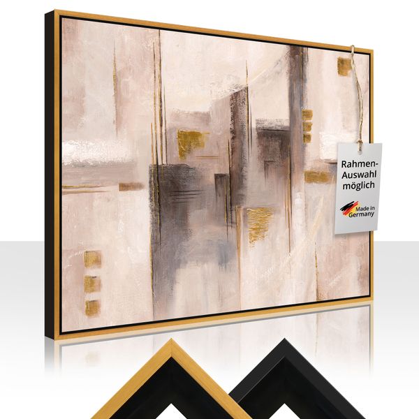 Leinwandbild gerahmt mit Schattenfugenleiste von A. Hecht Abstrakte Skyline I - ARTland Leinwandbild gerahmt mit Schattenfugenleiste von A. Hecht Abstrakte Skyline I