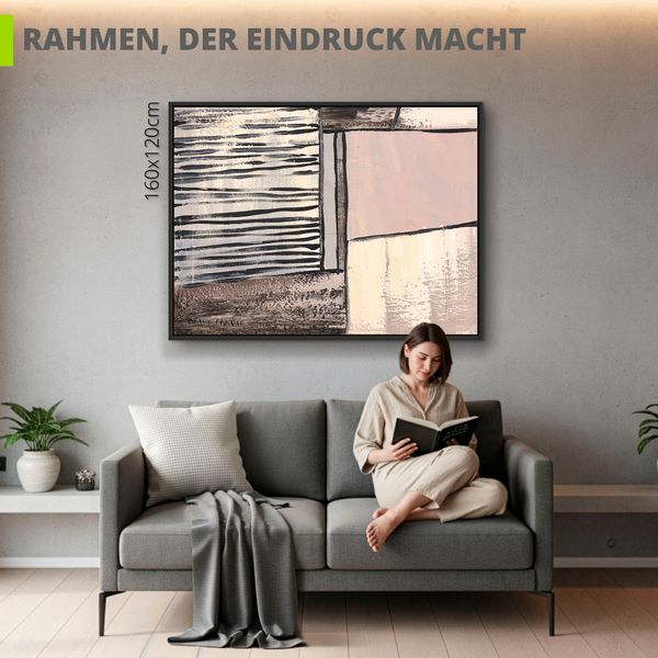 Leinwandbild gerahmt mit Schattenfugenleiste von Anton Maller Verbindung I -Abstrakt - ARTland Leinwandbild gerahmt mit Schattenfugenleiste von Anton Maller Verbindung I -Abstrakt Bilder mit Rahmen