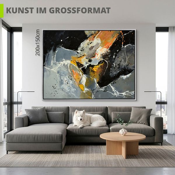 Leinwandbild gerahmt mit Schattenfugenleiste von Pol Ledent Abstrakt XV - ARTland Leinwandbild gerahmt mit Schattenfugenleiste von Pol Ledent Abstrakt XV Bilder mit Rahmen