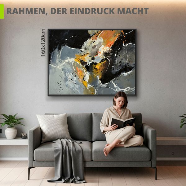 Leinwandbild gerahmt mit Schattenfugenleiste von Pol Ledent Abstrakt XV - ARTland Leinwandbild gerahmt mit Schattenfugenleiste von Pol Ledent Abstrakt XV Bilder mit Rahmen