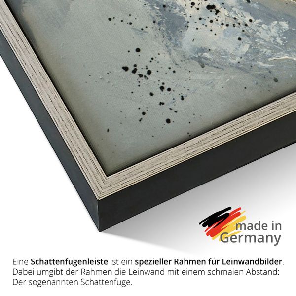 Leinwandbild gerahmt mit Schattenfugenleiste von Pol Ledent Abstrakt XV - ARTland Leinwandbild gerahmt mit Schattenfugenleiste von Pol Ledent Abstrakt XV Bilder mit Rahmen