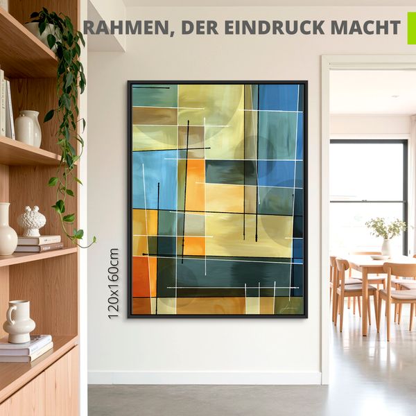 Leinwandbild gerahmt mit Schattenfugenleiste von James Burghardt Gegenbalance I - ARTland Leinwandbild gerahmt mit Schattenfugenleiste von James Burghardt Gegenbalance I Bilder mit Rahmen