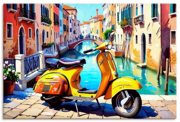 Leinwandbild von Jean-Louis Glineur Reise nach Venedig mit dem Motorroller - ARTland Leinwandbild von Jean-Louis Glineur Reise nach Venedig mit dem Motorroller