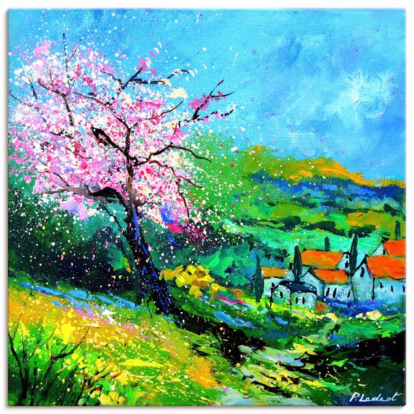 Leinwandbild von Pol Ledent Spring landscape - ARTland Leinwandbild von Pol Ledent Spring landscape