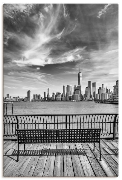 Leinwandbild von Melanie Viola Lower Manhattan Skyline mit Hudson River - ARTland Leinwandbild von Melanie Viola Lower Manhattan Skyline mit Hudson River