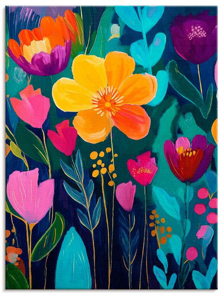 Leinwandbild von Nova Voss Bunte Blumenwiese III - ARTland Leinwandbild von Nova Voss Bunte Blumenwiese III