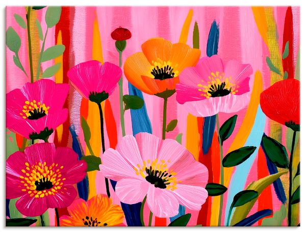 Leinwandbild von Nova Voss Abstrakte Blumenwiese - ARTland Leinwandbild von Nova Voss Abstrakte Blumenwiese