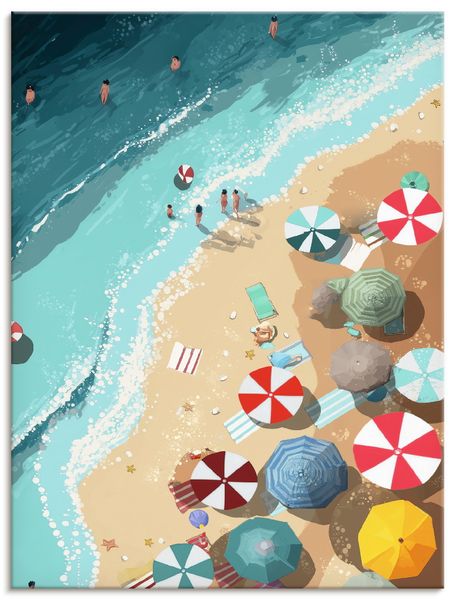 Leinwandbild von Nova Voss Strandleben im Sommer - ARTland Leinwandbild von Nova Voss Strandleben im Sommer