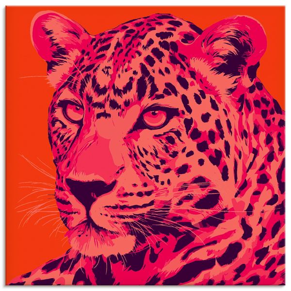 Leinwandbild von Nova Voss Modern Leopard - ARTland Leinwandbild von Nova Voss Modern Leopard